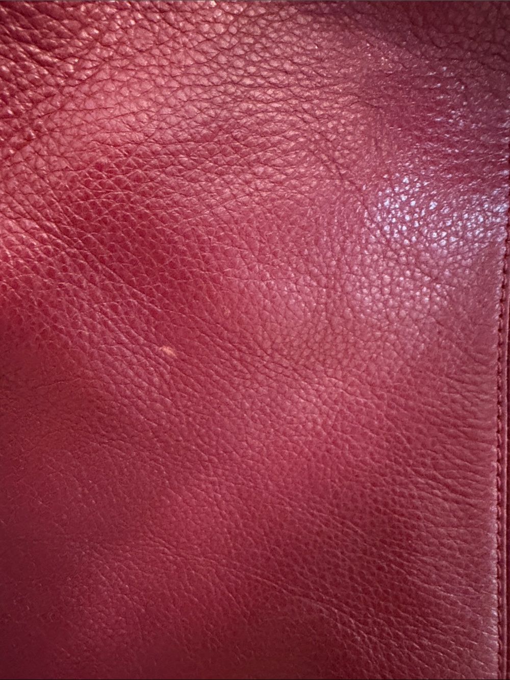 Badgley Mischka Burgundy Leather Shoulder Bag with Gold Accents - Picture 7 of 12